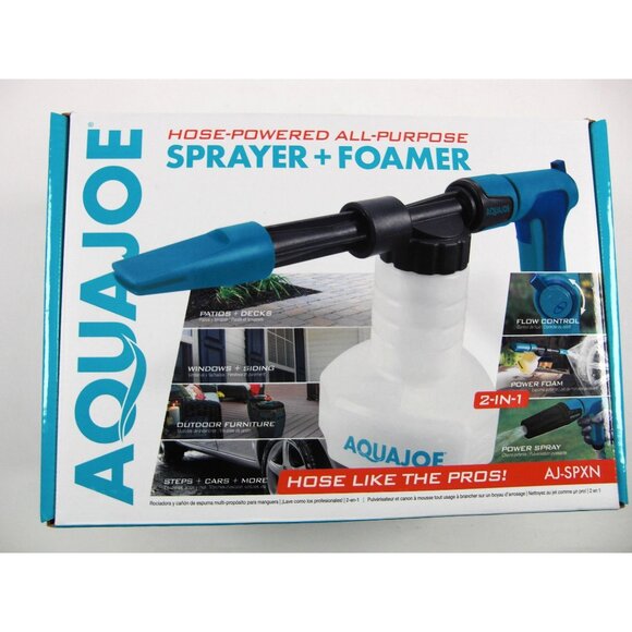 Aqua Joe AJ-SPXN 2-in-1 Hose Powered All Purpose Adjustable Power Sprayer Foamer - Picture 1 of 2